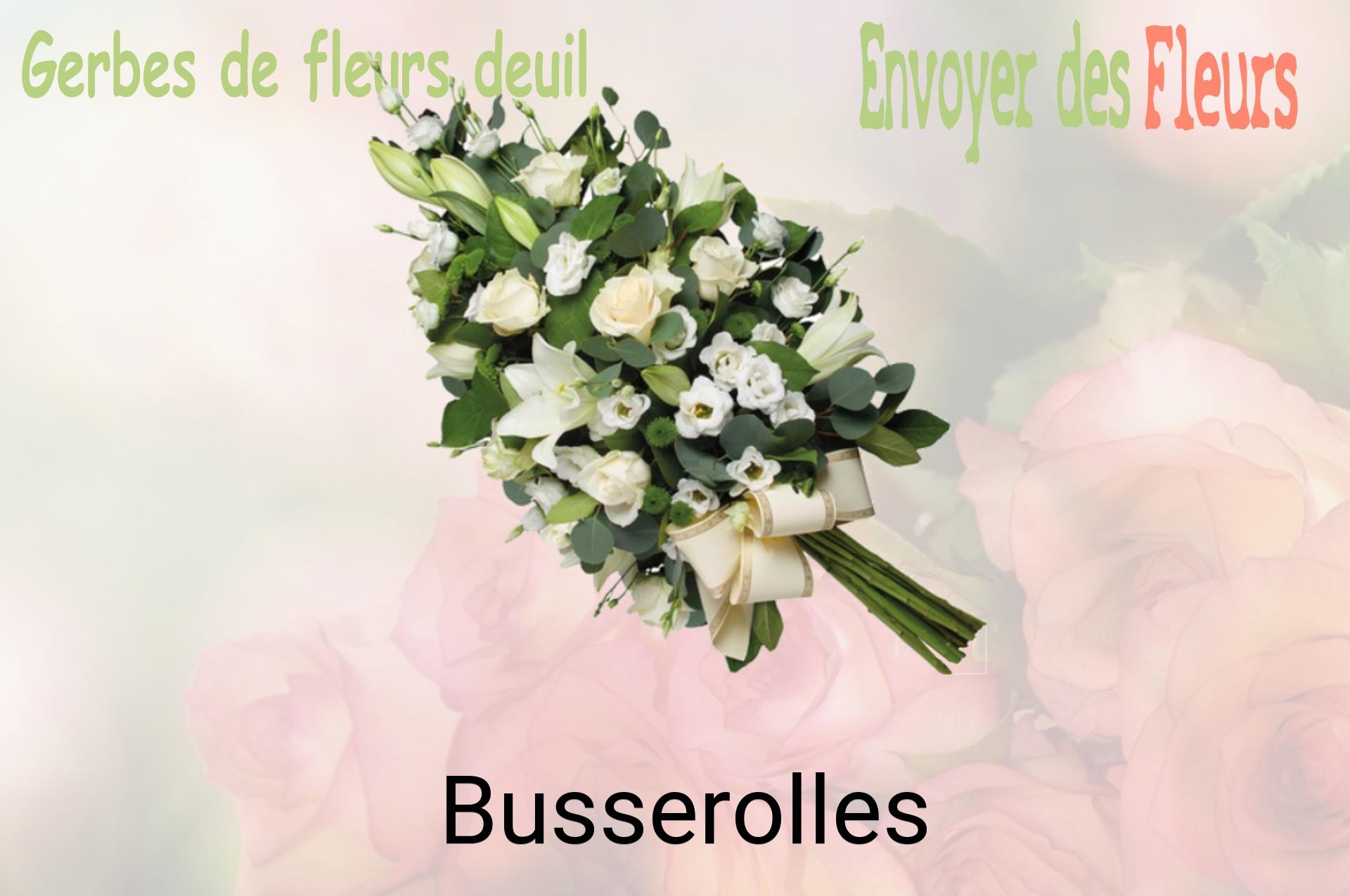 Gerbe de fleurs de deuil livrée à Busserolles